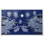 Картина ручная вышивка бисером Ночной пейзаж Night Boat Bay варинант исполнения - 1 | Loft Concept в Липецке