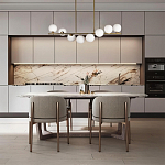 Люстра на штанге с 8-ю белыми шарообразными плафонами Bubble Chandelier варинант исполнения - 4 | Loft Concept в Липецке