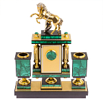 Настольный письменный набор из малахита с декором в виде лошади Leader Organizer варинант исполнения - 4 | Loft Concept в Липецке