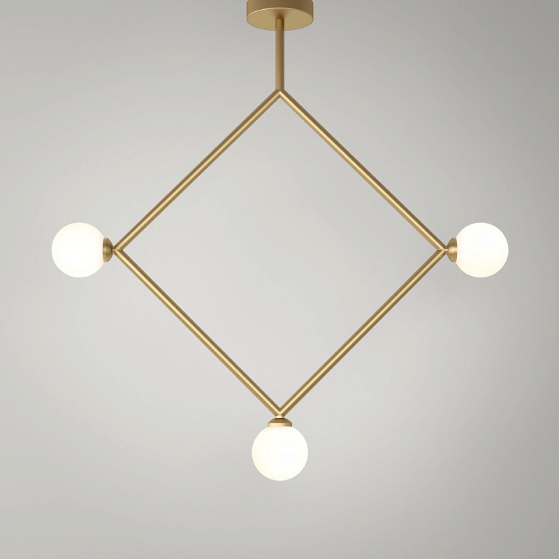 Люстра Areti Rhombus Pendant Золотой Белый Люстра Areti Rhombus Pendant Золотой Белый в Липецке | Loft Concept