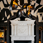 Обои ручная роспись в стиле Арт-деко Symphony Original colourway on Flint silk dupion варинант исполнения - 5 | Loft Concept в Липецке