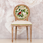 Стул бежевый из натурального бука с изображением птица в саду Blooming Birds варинант исполнения - 3 | Loft Concept в Липецке