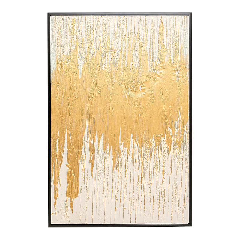 Картина Gold Abstract Глянцевое золото Бежевый в Липецке | Loft Concept 