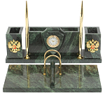 Настольный письменный набор из змеевика с подставкой под календарь Successful Leader варинант исполнения - 1 | Loft Concept в Липецке