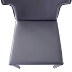 Стул серый из искуственной кожи на 4-х ножках Enigma Gray варинант исполнения - 3 | Loft Concept в Липецке