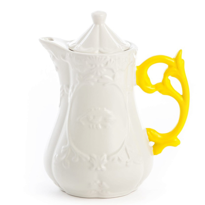 Заварочный чайник Seletti I-Teapot Yellow Белый Желтый Заварочный чайник Seletti I-Teapot Yellow Белый Желтый в Липецке | Loft Concept