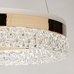 Люстра в виде кольца золотого цвета с прозрачными вставками Radiant Rail варинант исполнения - 9 | Loft Concept в Липецке