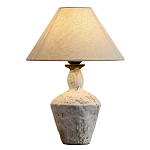 Настольная лампа с керамическим фактурным основанием и тканевым абажуром Eastern Tale варинант исполнения - 1 | Loft Concept в Липецке