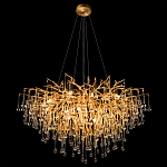 Люстра подвесная с прозрачными стеклянными подвесками в форме капель Диаметр 100 см Droplet Chandelier варинант исполнения - 5 | Loft Concept в Липецке