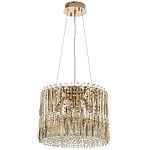 Круглая люстра с металлическими и хрустальными подвесками Bonnay Crystal Chandelier варинант исполнения - 2 | Loft Concept в Липецке