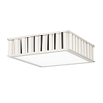 Потолочный светильник квадратный с гофрированным серебрянным абажуром Millennium варинант исполнения - 1 | Loft Concept в Липецке