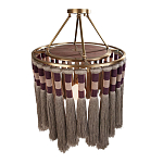 Люстра круглая плетеная с кисточками Walnut Chandelier Tassels Boho Style варинант исполнения - 2 | Loft Concept в Липецке