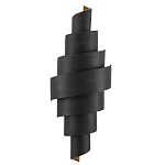 Бра в форме спирали черное с золотой внутренней отделкой Warm Glow варинант исполнения - 2 | Loft Concept в Липецке