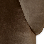 Барный стул со спинкой на 4-х деревянных ножках Коричневый Велюр Vendramin Chair  варинант исполнения - 4 | Loft Concept в Липецке