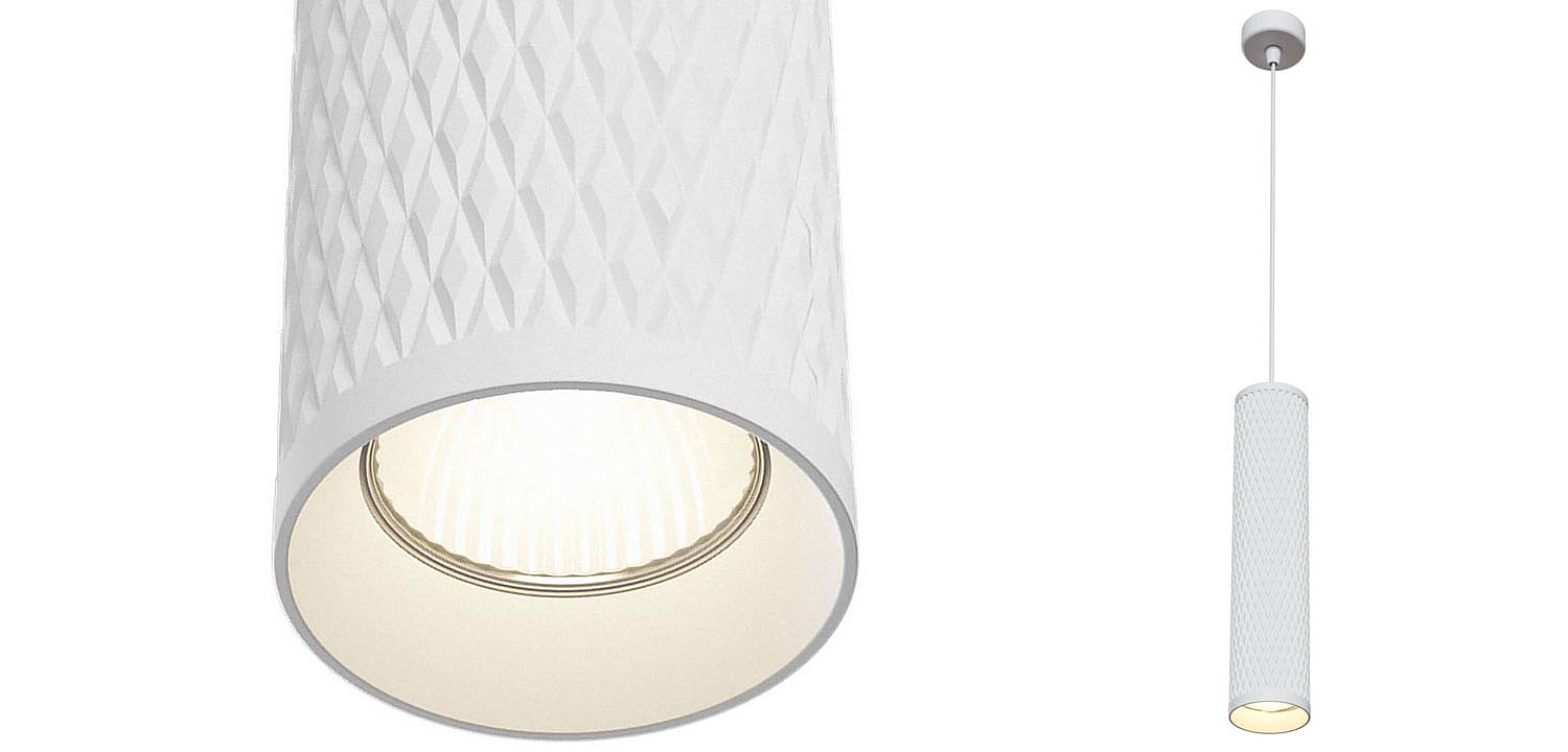 Подвесной светильник Trumpet tube white rhombus Подвесной светильник Trumpet tube white rhombus - Loft-Concept в Липецке