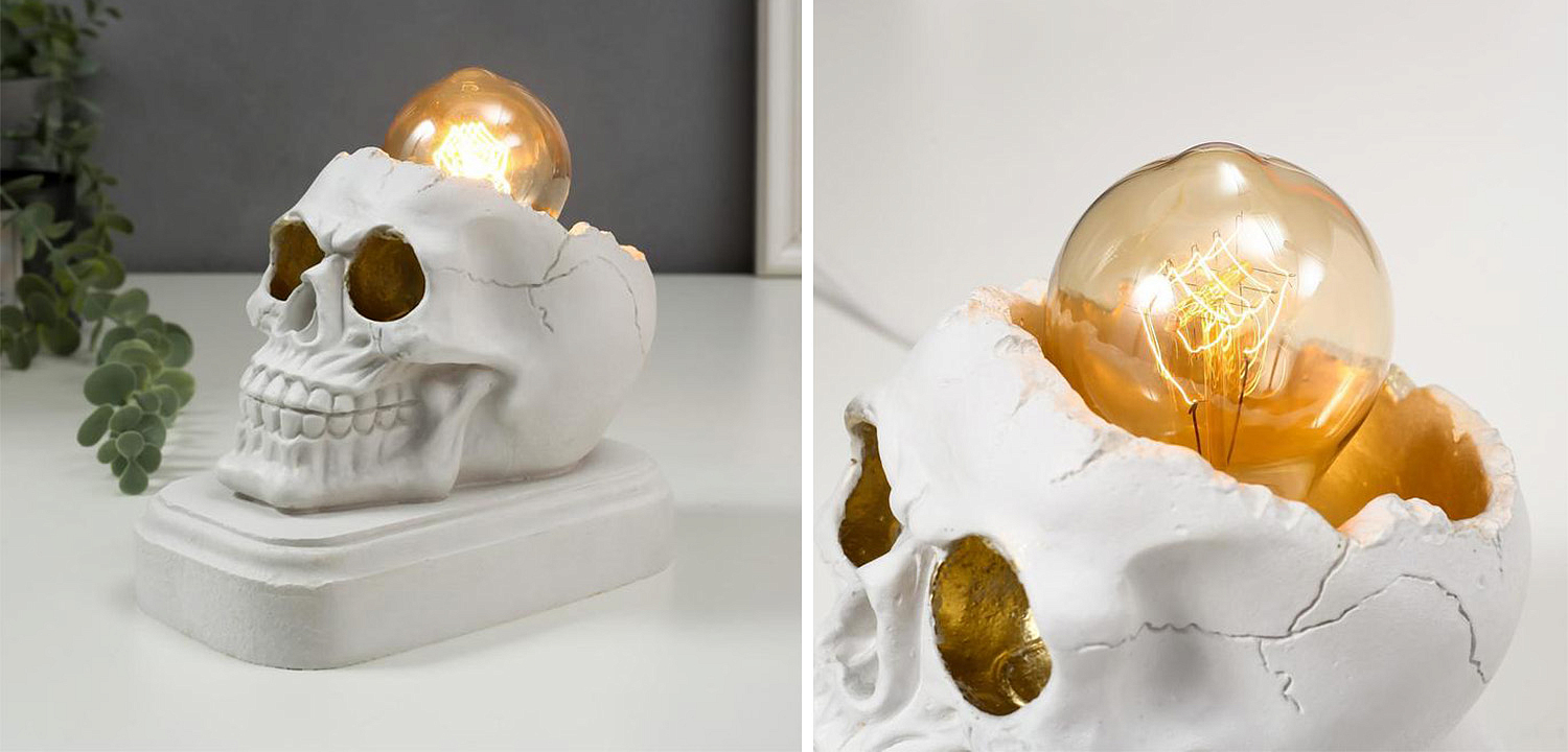 Настольная лампа White Skull Table Lamp Настольная лампа White Skull Table Lamp - Loft-Concept в Липецке