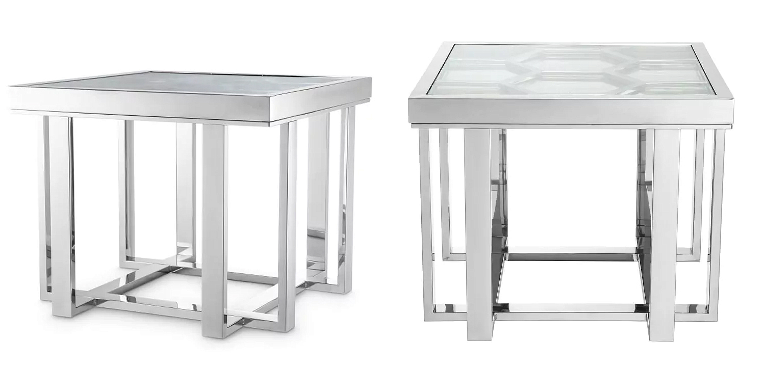 Приставной стол Philipp Plein Side Table Skeleton Chrome Приставной стол Philipp Plein Side Table Skeleton Chrome - Loft-Concept в Липецке