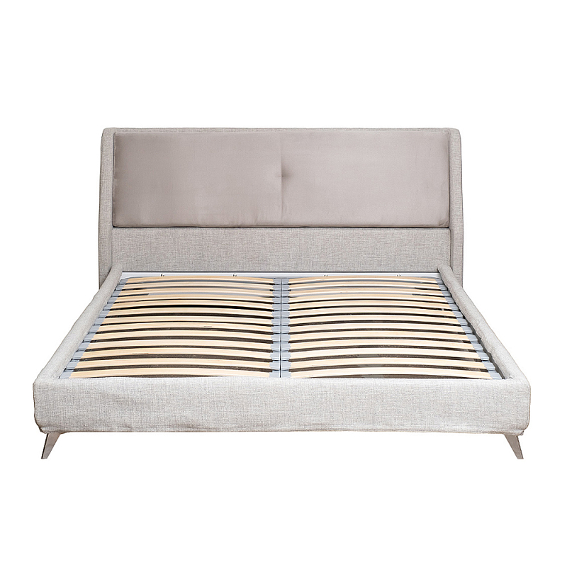 Кровать двуспальная серая Heart of the Bedroom Серый Кровать двуспальная серая Heart of the Bedroom Серый в Липецке | Loft Concept