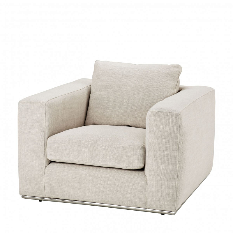 Кресло Eichholtz Chair Atlanta Молочный Нержавеющая сталь Кресло Eichholtz Chair Atlanta Молочный Нержавеющая сталь в Липецке | Loft Concept