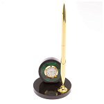 Часы настольные с ручкой из натурального камня Stone Clock варинант исполнения - 8 | Loft Concept в Липецке