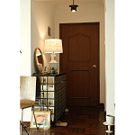 Настольная лампа с принтом на белом тканевом абажуре Roof Garden Lamp варинант исполнения - 8 | Loft Concept в Липецке