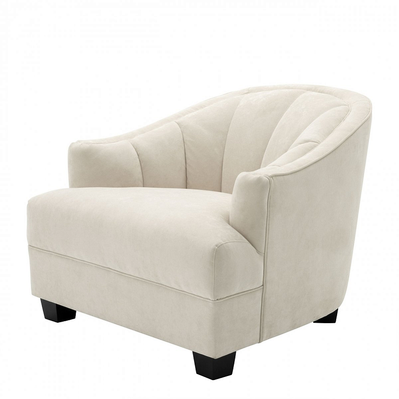Кресло Eichholtz Chair Polaris Ecru Бежевый Черный в Липецке | Loft Concept 