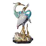 Статуэтка в виде двух птиц из фарфора с бронзовыми элементами Bird of the Garden of Eden варинант исполнения - 2 | Loft Concept в Липецке