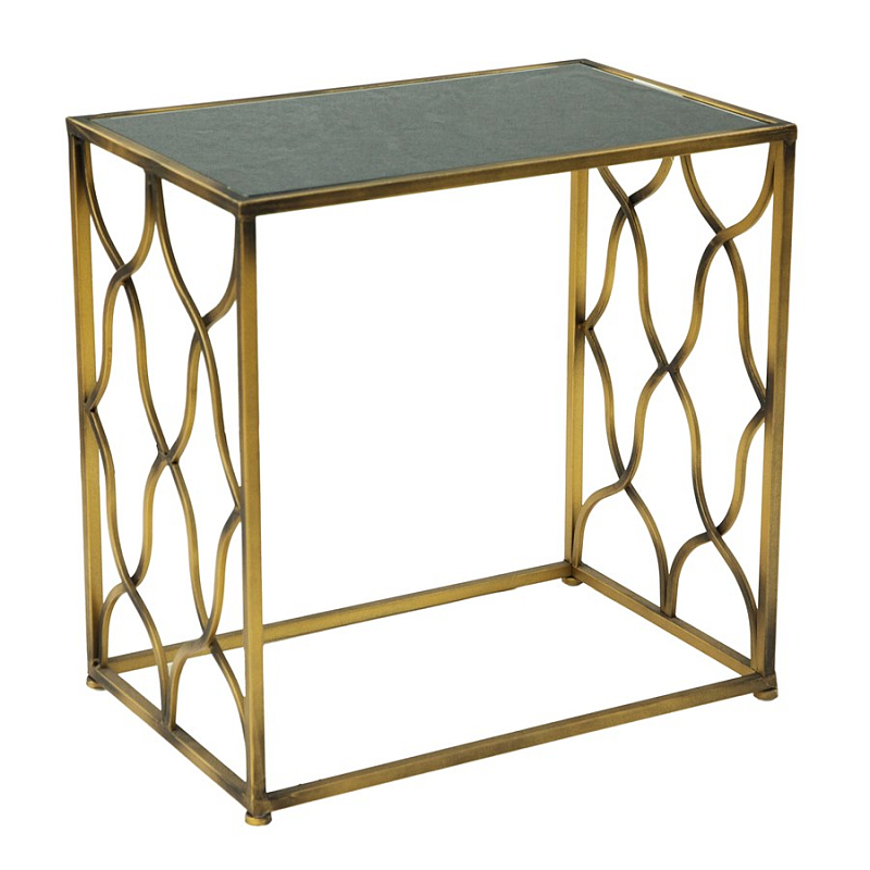 Консоль Golden Broken Rhombuses Золотой Черный в Липецке | Loft Concept 