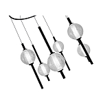 Люстра светодиодная с 6-ю сферическими стеклянными плафонами Splatter варинант исполнения - 4 | Loft Concept в Липецке