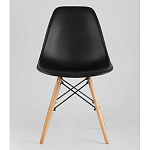 Пластиковый стул на ножках из массива бука Eames Black варинант исполнения - 4 | Loft Concept в Липецке