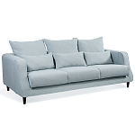 Диван Seldon с мягкими подушками голубое букле варинант исполнения - 1 | Loft Concept в Липецке