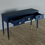 Дизайнерский Письменный стол Elsa Dreams Blue с тремя ящиками варинант исполнения - 4 | Loft Concept в Липецке