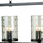 Люстра прямоугольная с 4-мя прозрачными цилиндрическими плафонами  Stamped Cylinders варинант исполнения - 1 | Loft Concept в Липецке