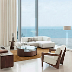 Кресло с обивкой из белого букле Armchair White Boucle варинант исполнения - 5 | Loft Concept в Липецке