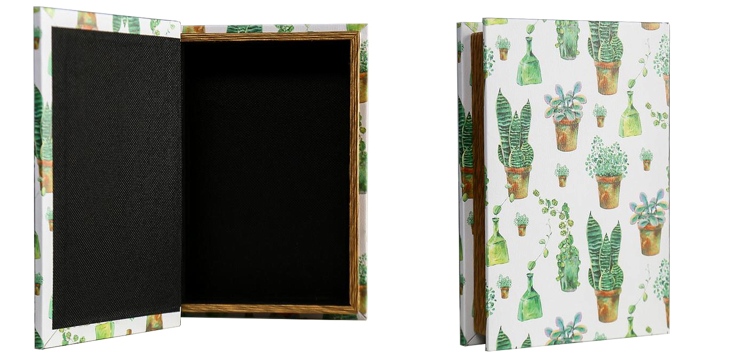 Шкатулка-книга Succulents Mirror Book Box Шкатулка-книга Succulents Mirror Book Box - Loft-Concept в Липецке