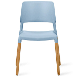 Пластиковый стул на ножках из массива бука Ferret Blue варинант исполнения - 2 | Loft Concept в Липецке