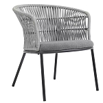 Кресло с декоративным плетением на спинке и подлокотниках Armchair Weaving варинант исполнения - 2 | Loft Concept в Липецке