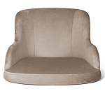 Барный стул со спинкой и подлокотниками на 4-х деревянных ножках Бежевый Велюр Ava Charm варинант исполнения - 2 | Loft Concept в Липецке