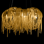 Люстра подвесная круглая с изогнутыми металлическими дугами и ниспадающими цепочками 65 см Atlantis Chain варинант исполнения - 6 | Loft Concept в Липецке