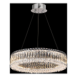 Люстра подвесная круглая из прозрачного хрусталя с корпусом из металла цвета хром Selfsufficient варинант исполнения - 3 | Loft Concept в Липецке