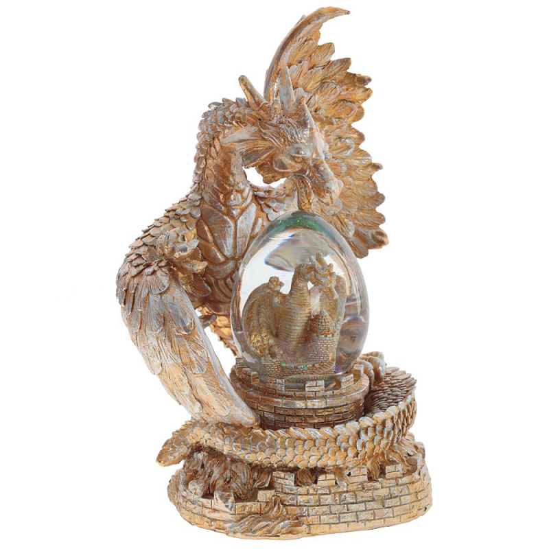 Декоративная статуэтка Дракон Dragon Guarding a Glass Egg Copper Медь Прозрачное Стекло Декоративная статуэтка Дракон Dragon Guarding a Glass Egg Copper Медь Прозрачное Стекло в Липецке | Loft Concept