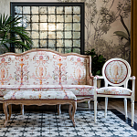 Полукресло из массива бука бежевое с растительным орнаментом Raffael Angel Beige Chair варинант исполнения - 8 | Loft Concept в Липецке