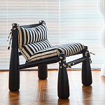 Кресло черно-белое со съемными подушками Celebrity варинант исполнения - 2 | Loft Concept в Липецке