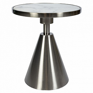 Журнальный столик с белой мраморной столешницей Kettle