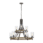 Люстра с цилиндрическим плафонами из толстого волнистого стекла в индустриальном стиле Feiss варинант исполнения - 2 | Loft Concept в Липецке