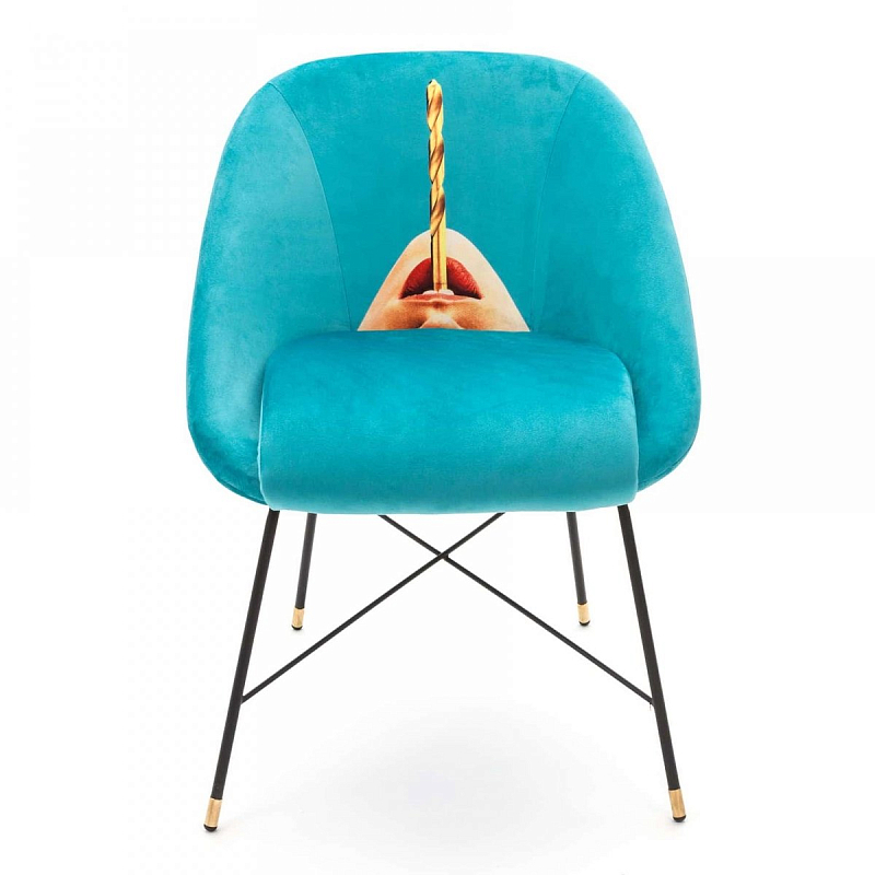 Кресло Seletti Padded Chair Drill Бирюзовый Черный Кресло Seletti Padded Chair Drill Бирюзовый Черный в Липецке | Loft Concept