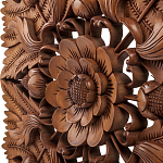 Панно из дерева квадратное Flower Panel With Trees варинант исполнения - 2 | Loft Concept в Липецке