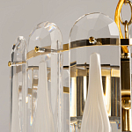 Люстра многоярусная с овальными прозрачными подвесками 28 см Harmonica варинант исполнения - 7 | Loft Concept в Липецке