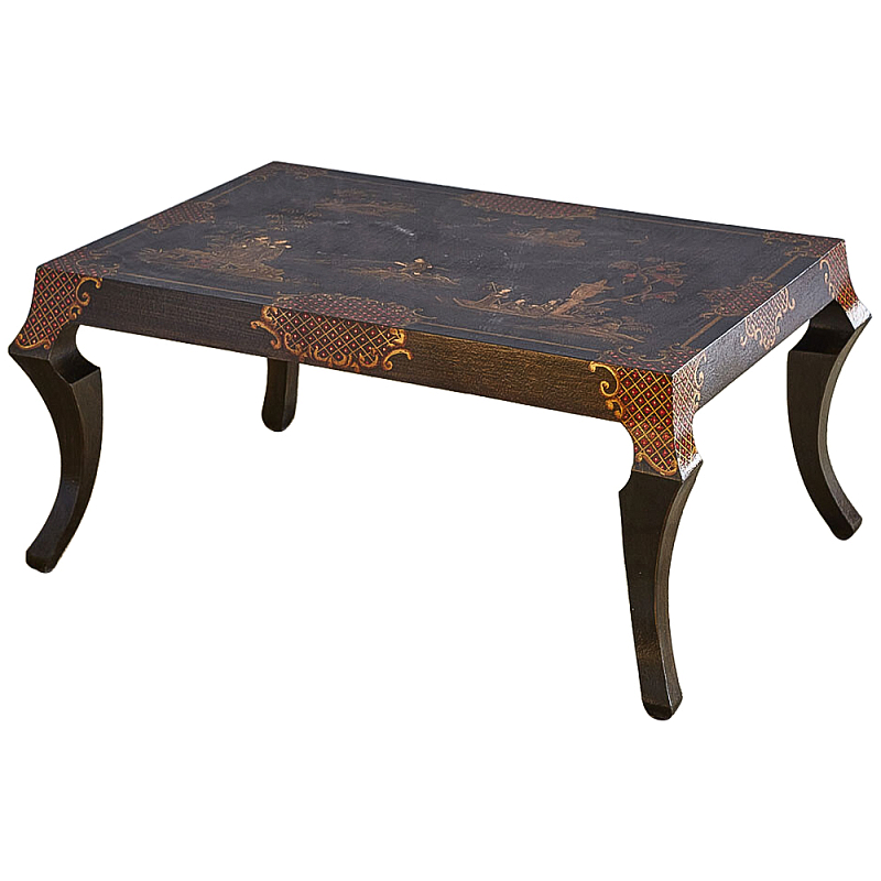 Кофейный стол в стиле Шинуазри ручная роспись Chinoiserie Collection Coffee Table Коричневый Красный Золотой Кофейный стол в стиле Шинуазри ручная роспись Chinoiserie Collection Coffee Table Коричневый Красный Золотой в Липецке | Loft Concept