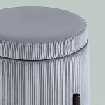 Серо-голубой пуф на черных ножках SANJAY варинант исполнения - 4 | Loft Concept в Липецке